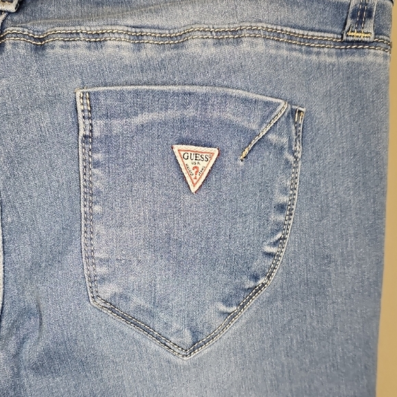 Guess "Visha Fit" Medium Rise Slim Boot Light Wash Jeans Women's 28 - Picture 7 of 10